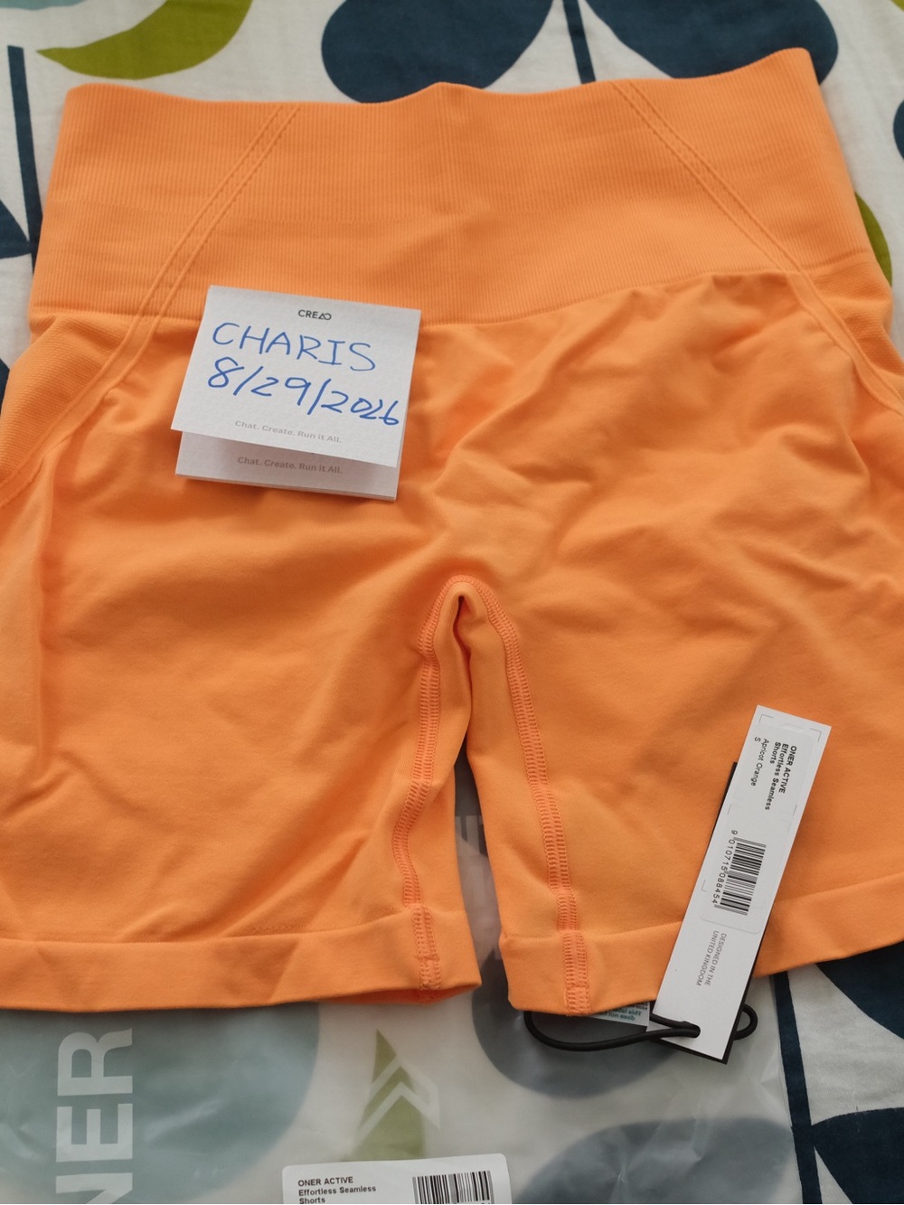 ONER Active Apricot Orange Effortless Shorts NWT S